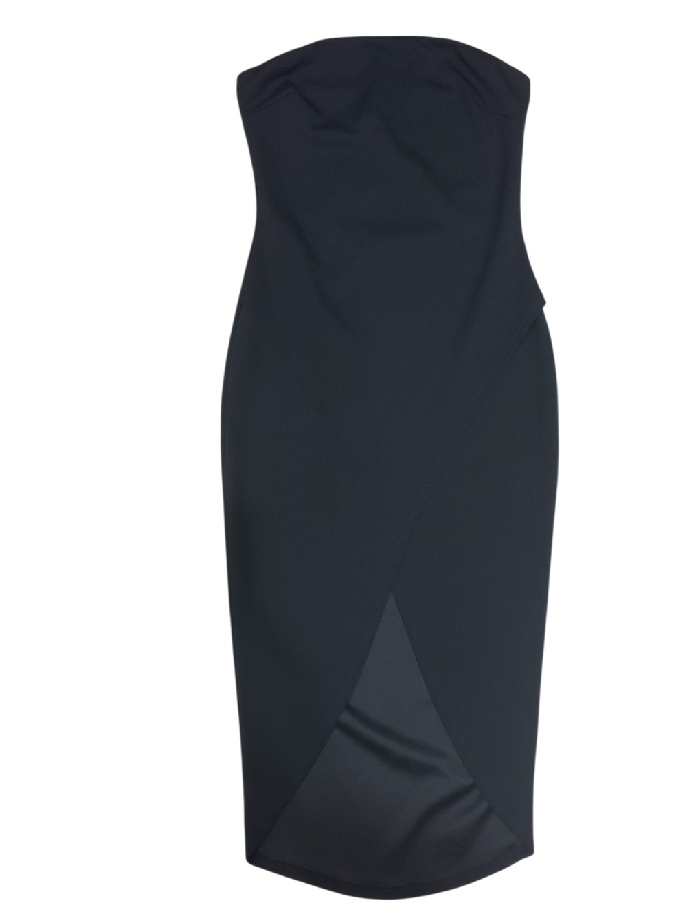 Room Service Strapless Asymmetrical Tulip Hem Black Tube Dress Size Medium